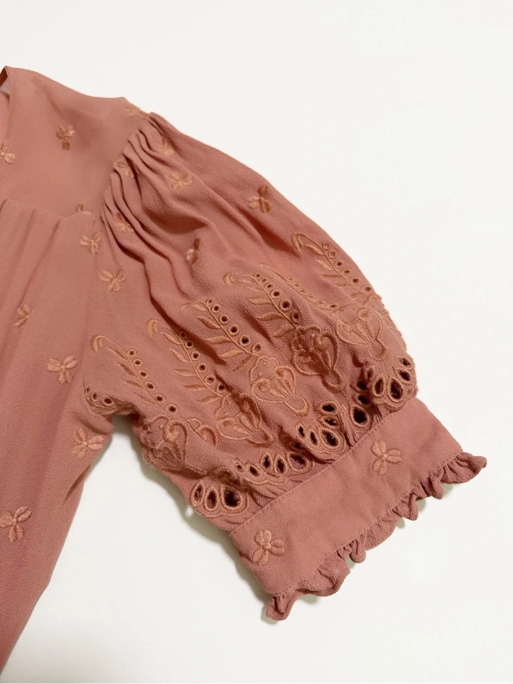 Reformation Annalise Embroidered Floral Wrap Midi Dress - Picture 11 of 15